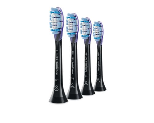 Sonicare G3 Premium Gum Care Стандартни глави за звукова четка за зъби PHILIPS HX9054/33, 4 BHs Black Pack, image 