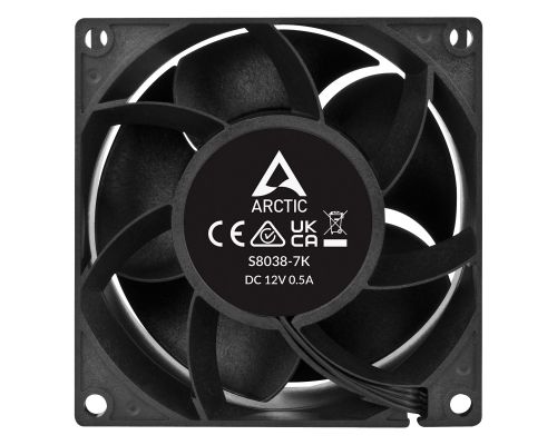 Arctic Server Fan 80x80x38 Dual Ball - S8038-7K - ACFAN00288A, image , 3 image