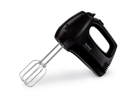 Tefal HT310838, Hand Mixer, 300W, 5 Speeds + turbo,  2 Beaters, 2 Dough hooks, black, image 