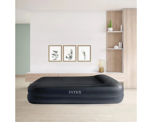 Intex Pillow Rest Raised Air Mattress 152 x 203 x 42 cm, with integrated pump, 64124ND, image , 4 image