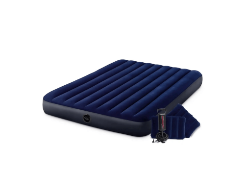 Intex Dura-Beam Classic Downy Air Mattress 152 x 203 x 25 cm, with hand pump, 64765, image 