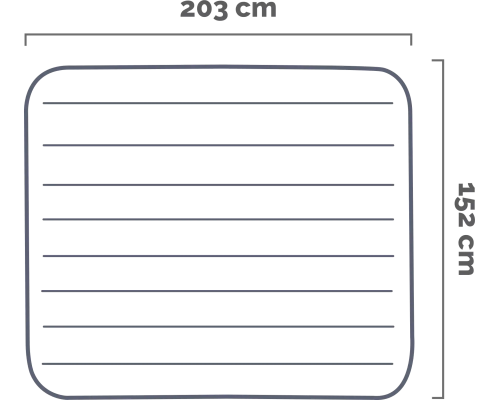 Intex Dura-Beam Classic Downy Air Mattress 152 x 203 x 25 cm, with hand pump, 64765, image , 7 image