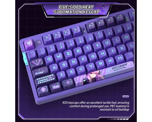 VGN Wireless Gaming Mechanical Keyboard - V87 Starry Sky - Dynamic Silver Switches [Linear], image , 6 image