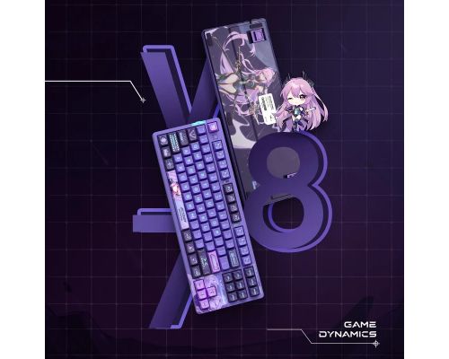 VGN Wireless Gaming Mechanical Keyboard - V87 Starry Sky - Dynamic Silver Switches [Linear], image , 7 image