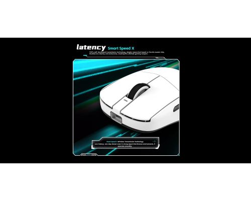 VXE професионална геймърска мишка Wireless Gaming Mouse Dragonfly R1 SE+ - Huano Blue Glow V2, White, image _ab__is.image_number.default