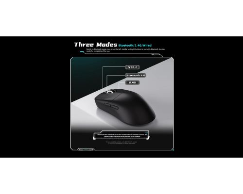 VXE професионална геймърска мишка Wireless Gaming Mouse Dragonfly R1 SE+ - Huano Blue Glow V2, White, image _ab__is.image_number.default