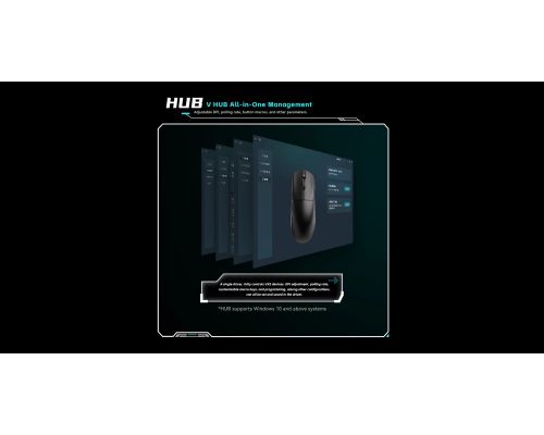 VXE професионална геймърска мишка Wireless Gaming Mouse Dragonfly R1 SE+ - Huano Blue Glow V2, White, image _ab__is.image_number.default