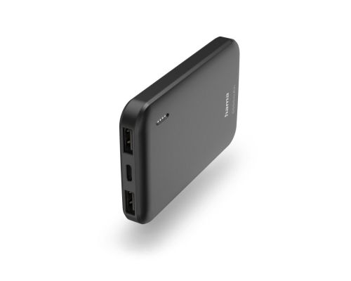 HAMA Външна батерия "Pocket 5" Power Pack, 5000 mAh, Изходи: 2x USB-A, антрацит, image 