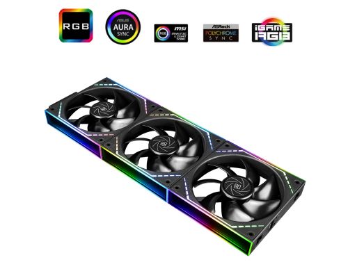 Thermalright Комплект вентилатори Fan Pack 3-in-1 3x120mm - TL-M12Q x 3 - Infinity Mirror, Daisy-Chain, A-RGB, image _ab__is.image_number.default