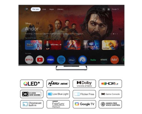 Телевизор METZ 55MQE8000Z, 55"(139 см), QLED UHD Google TV, Dolby Vision, 144Hz, image _ab__is.image_number.default