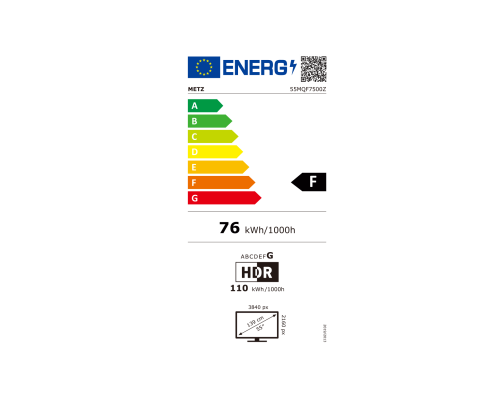 METZ TV 55" 55MQF7500Z UHD QLED SMART TV, 120Hz, 4K, Google TV, Frameless, 139.0cm, image , 5 image