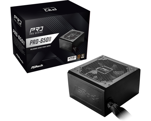 Power Supply ASRock PRO-650B 650W 80+ Bronze ATX 3.1, image , 5 image