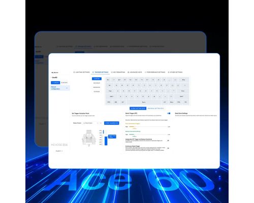 MCHOSE геймърска механична клавиатура Gaming Mechanical Keyboard Ace 60 Pro - 8K, TTC Uranus Magnetic Switch - Standard [Linear] (English US), White, image _ab__is.image_number.default