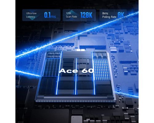 MCHOSE геймърска механична клавиатура Gaming Mechanical Keyboard Ace 60 Pro - 8K, TTC Uranus Magnetic Switch - Standard [Linear] (English US), White, image _ab__is.image_number.default