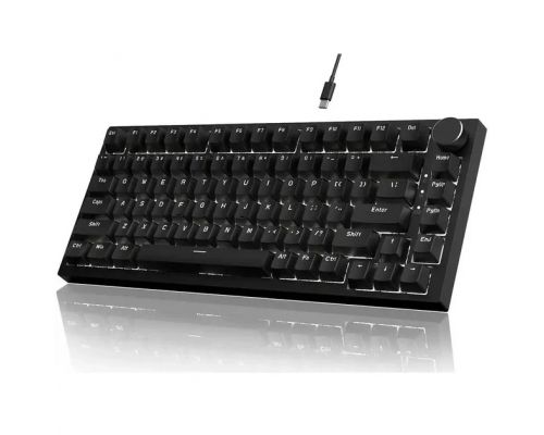 Ajazz геймърска механична клавиатура Gaming Mechanical Keyboard AK820 - Red Switches [Linear] (English US), Black, White Backlight, image _ab__is.image_number.default