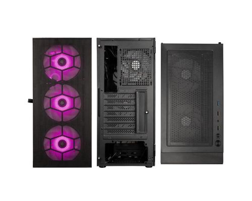 Case Kolink Observatory HF Mesh ARGB TG Mid-Tower Black, image , 5 image