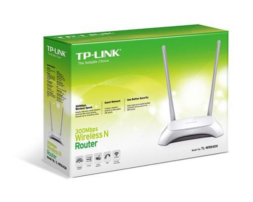 Безжичен рутер TP-LINK TL-WR840N, 2.4 GHz, 300Mbps, 10/100, image _ab__is.image_number.default