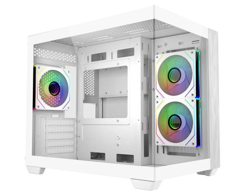 Кутия CoolerMaster Elite 481 Wood - Бяла, image 