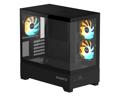 Case GIGABYTE C201 PANORAMIC mATX + 3 ARGB Fans, image , 2 image