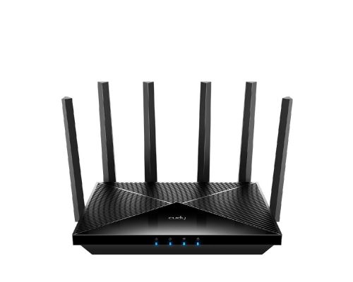 Cudy BE6500 2.5Ghz Gigabit Dual Band Wi-Fi 7 Wireless Router, 1x1Gbps WAN port, 4x10/100/1000, 6x5dBi antennas, black, image 