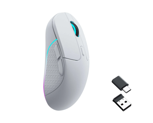 Геймърска Безжична мишка Keychron M3, Matte White, image _ab__is.image_number.default