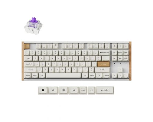 Mechanical Keyboard Keychron K8 HE Magnetic Switch - White Special Edition, image 