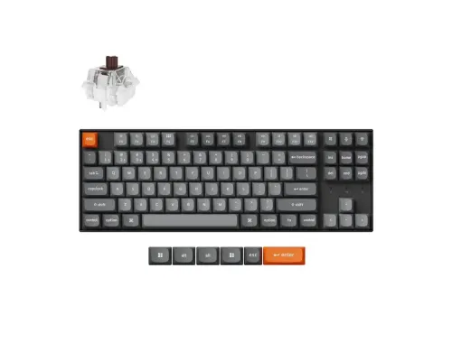Mechanical Keyboard Keychron K8 Max QMK/VIA TKL - Keychron Super Brown Switch, RGB Backlight, image 