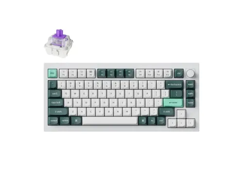 Механична клавиатура Keychron Q1 HE QMK 75% Shell White - Gateron Double-Rail Magnetic Nebula Switch, image 