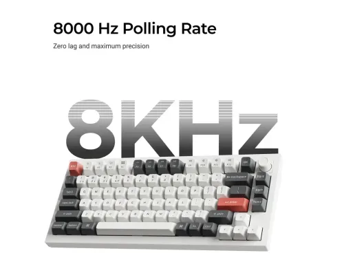 Безжична механичка клавиатура Keychron Q1 Ultra 8K Black - Silk POM Switch Red, image _ab__is.image_number.default