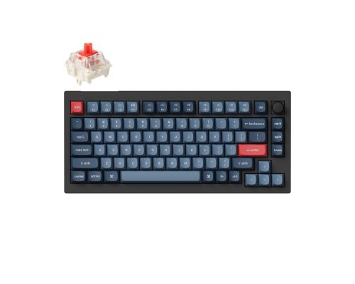 Механична клавиатура Keychron V1 MAX QMK 75% Carbon Black - Wireless, image 