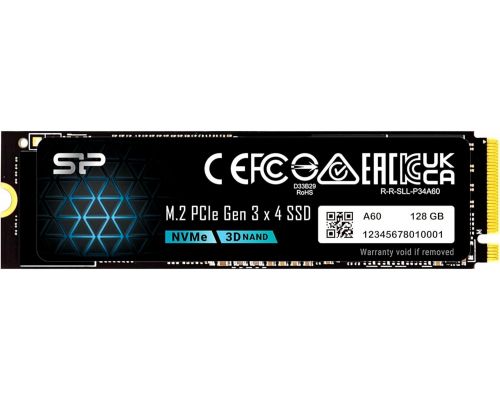 SSD Silicon Power A60 M.2-2280 PCIe Gen 3x4 NVMe 128GB, image 