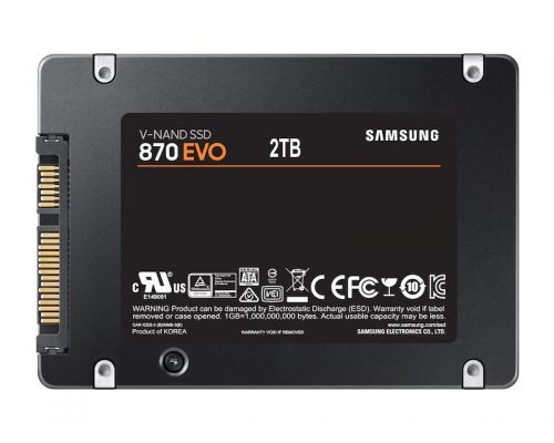 SSD SAMSUNG 870 EVO SATA 2.5”, 2TB, SATA 6 Gb/s, MZ-77E2T0B/EU, image , 2 image