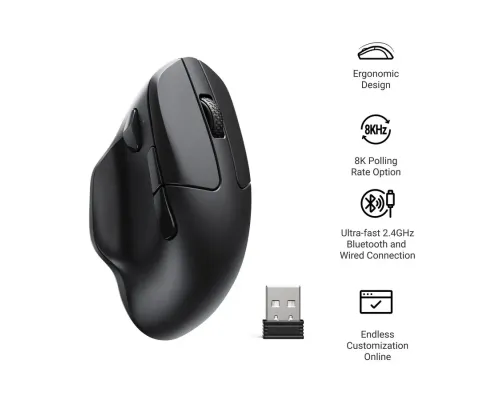 Wireless Mouse Keychron M7-A23 8000Hz - Black, image , 2 image