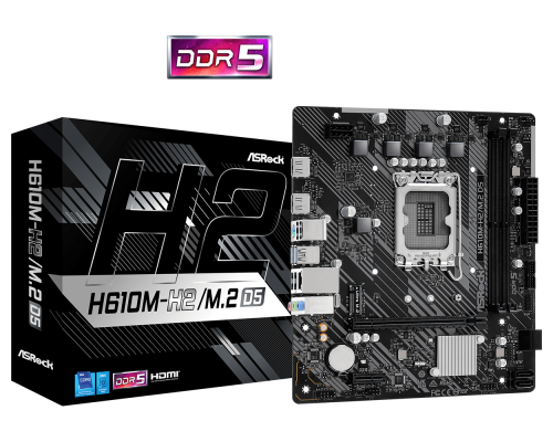 Motherboard ASRock H610M-H2/M.2, DDR5, mATX, image , 5 image