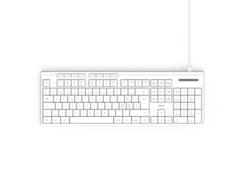 HAMA Жична клавиатура "CK-200", USB-A,USB-C, 8 мултимедийни клавиша, кирилизирана, бяла, image 
