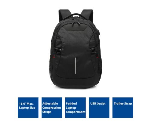 Раница за лаптоп ACT AC8530, до 15.6", USB изход, Черна, image _ab__is.image_number.default