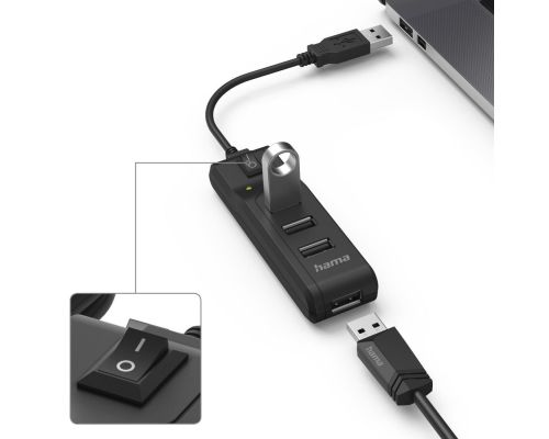 USB Hub, 4 Ports, HAMA-200118, image , 5 image