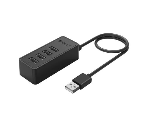 Orico USB2.0 HUB 4 port - USB/Micro USB input, Black - W5P-U2-030-BK-EP, image 
