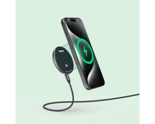 Hama Wireless Qi2 charger, inductive fast charging at the desk etc., 15 W, image , 4 image