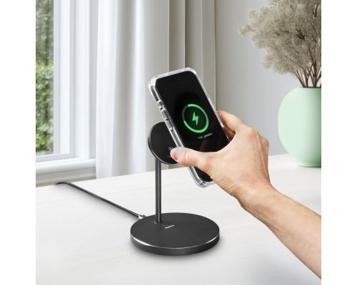Hama Wireless Qi2 Charger, Inductive Fast Charging, Charging Station Stand, 15 W, image , 4 image