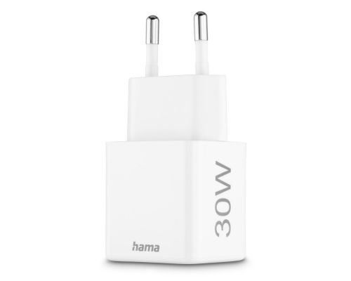 Hama Fast Charger, 1x USB-C, 1x USB-A, Mini Charger, PD, 30 W, white, image , 5 image