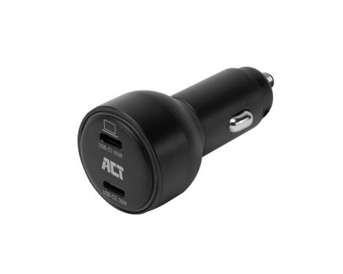 ACT Бързо зарядно за кола 95W 2x USB-C, PD, GAN, 12-24V, image 