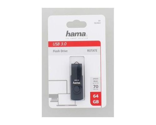 USB памет HAMA Rotate, 64GB, USB 3.0 70 MB/s, Петролно синьо, image _ab__is.image_number.default