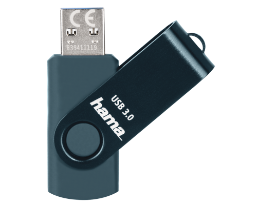 USB памет HAMA Rotate, 32GB, UBS 3.0 70 MB/s, Петролно синьо, image _ab__is.image_number.default