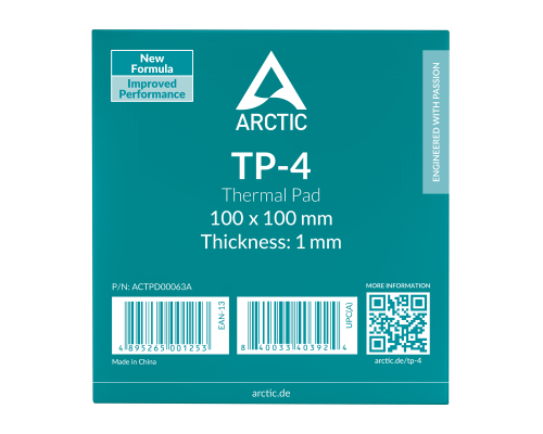 Premium Performance Thermal pad ARCTIC TP-4 - 100x100x1 mm, image , 3 image