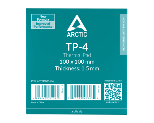 Premium Performance Thermal pad ARCTIC TP-4 - 100x100x1.5 mm, image , 3 image