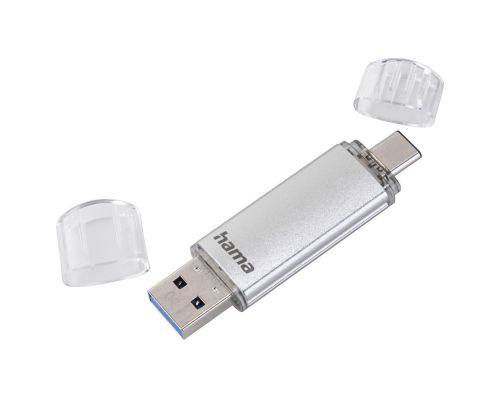 USB памет HAMA Тип USB-C/USB-A 3.0 Laeta, 32GB, 40 MB/s, silver, image _ab__is.image_number.default