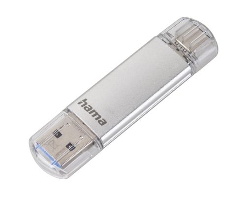 USB памет HAMA Тип USB-C/USB-A 3.0 Laeta, 32GB, 40 MB/s, silver, image 