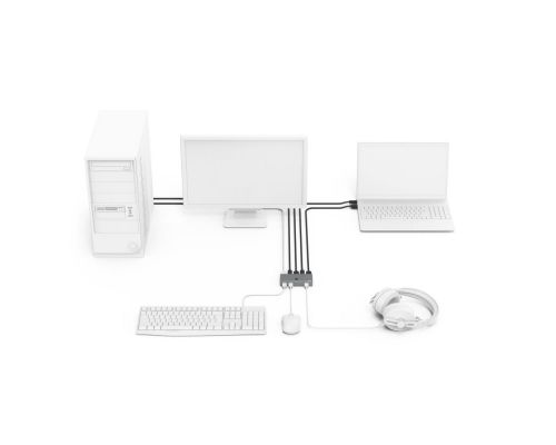 KVM превключвател Hama Connect2Switch, 4-портов, USB, HDMI, Вкл. кабели, image _ab__is.image_number.default