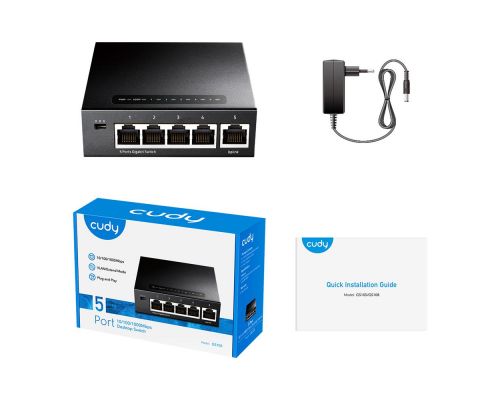 Switch Cudy 5-Port Gigabit Desktop Switch, Model: GS105, image , 5 image